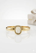 Gold-Tone Oval Mother of Pearl Hand Cuff