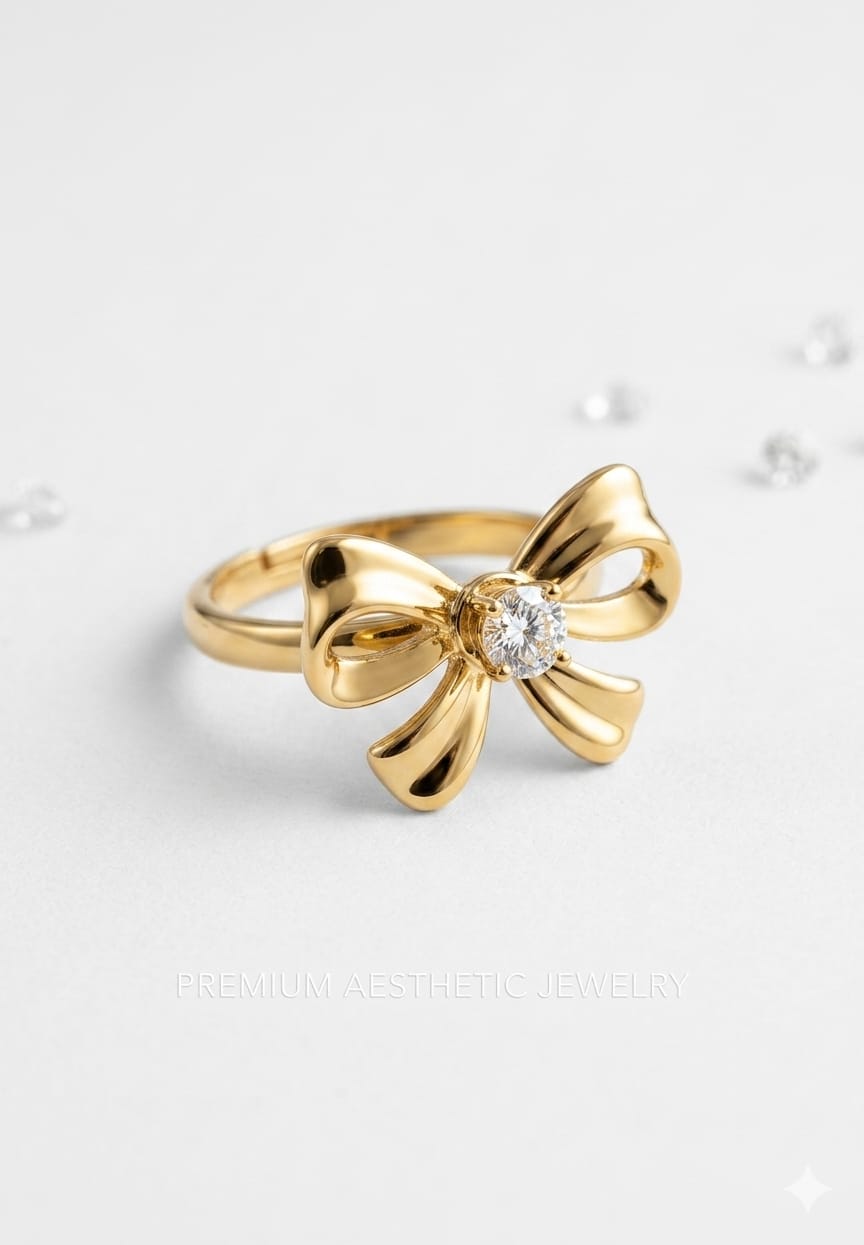 Bow Accent Statement Ring