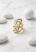 Abstract Swirl Statement Ring