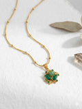Gemstone Abstract Statement Pendant