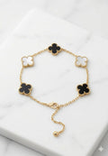 Black & White Clover Bracelet