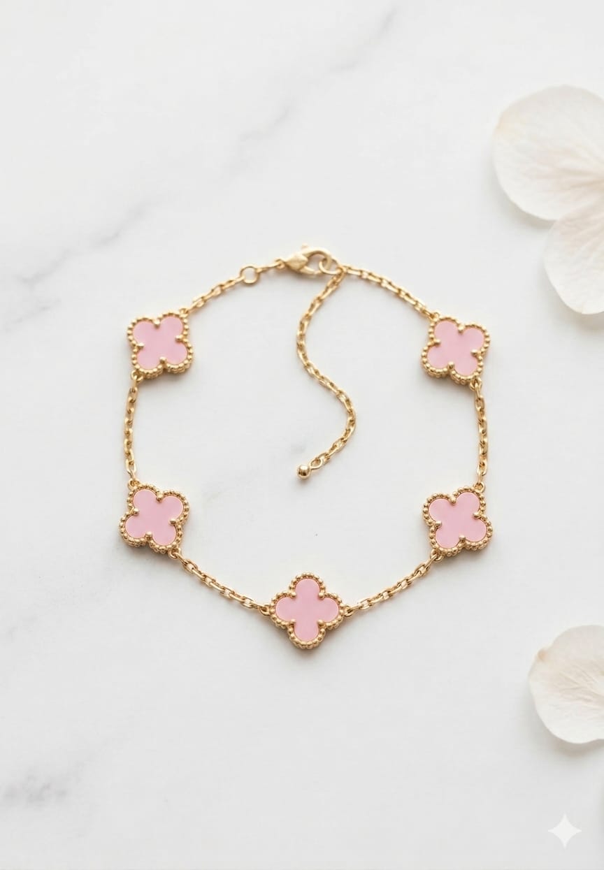 Pink Clover Bracelet