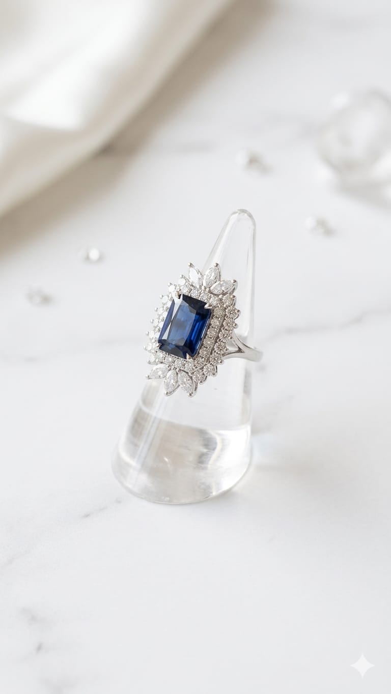 Blue Sapphire Statement Ring
