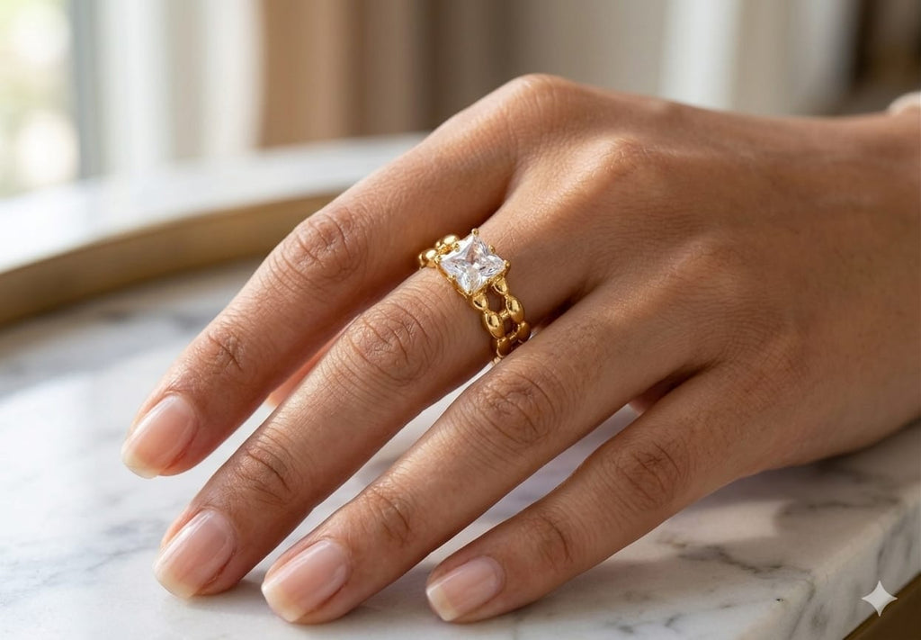 Princess-Cut Statement Ring