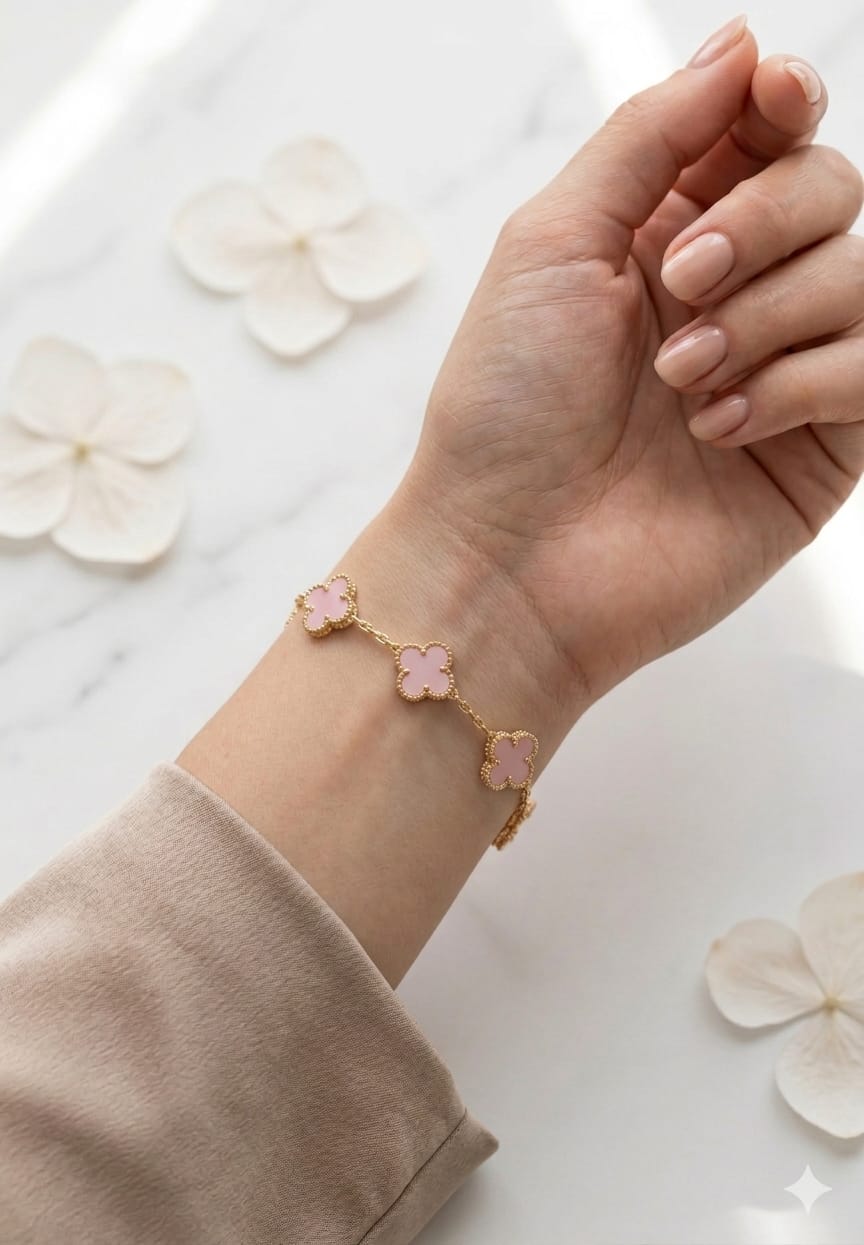 Pink Clover Bracelet