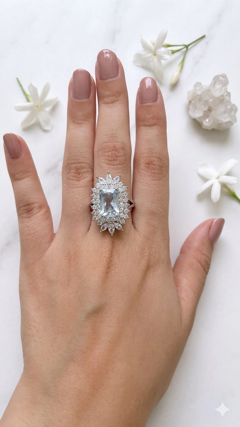 Crystal Clear Statement Ring