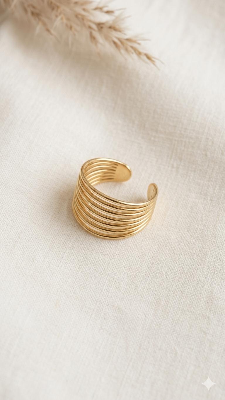 Golden Horizon Multi-Band Ring