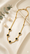 Snake Chain Stone Necklace