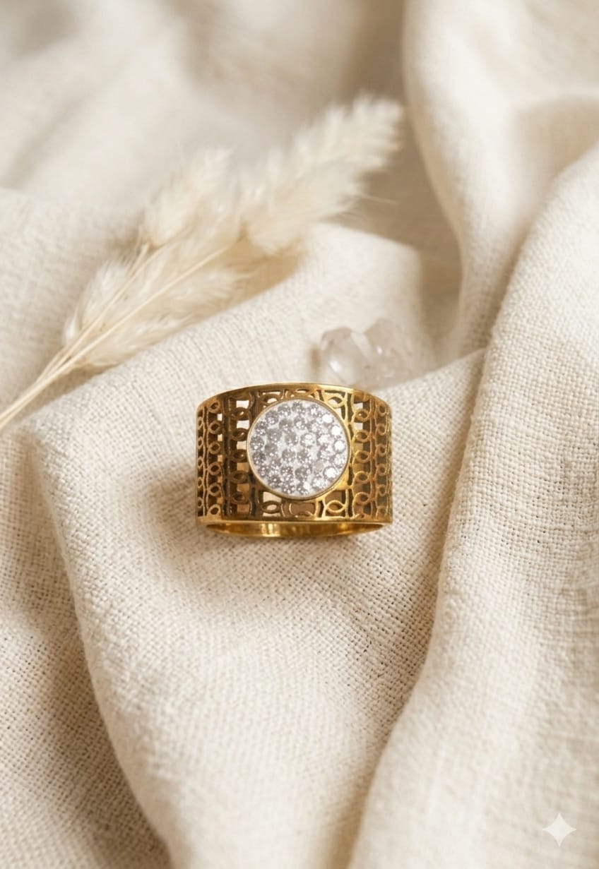 Golden Aura Statement Ring