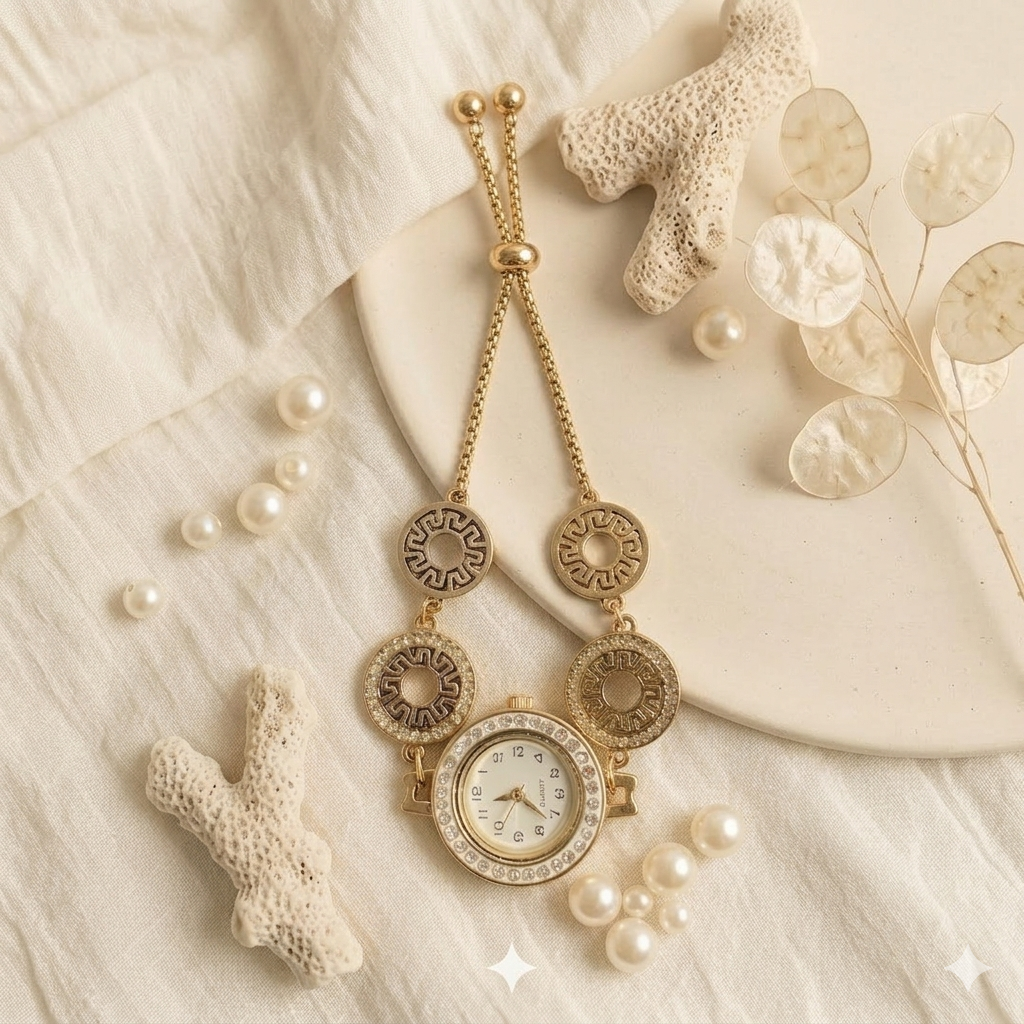 18k Gold Plated Bracelete Style Watch