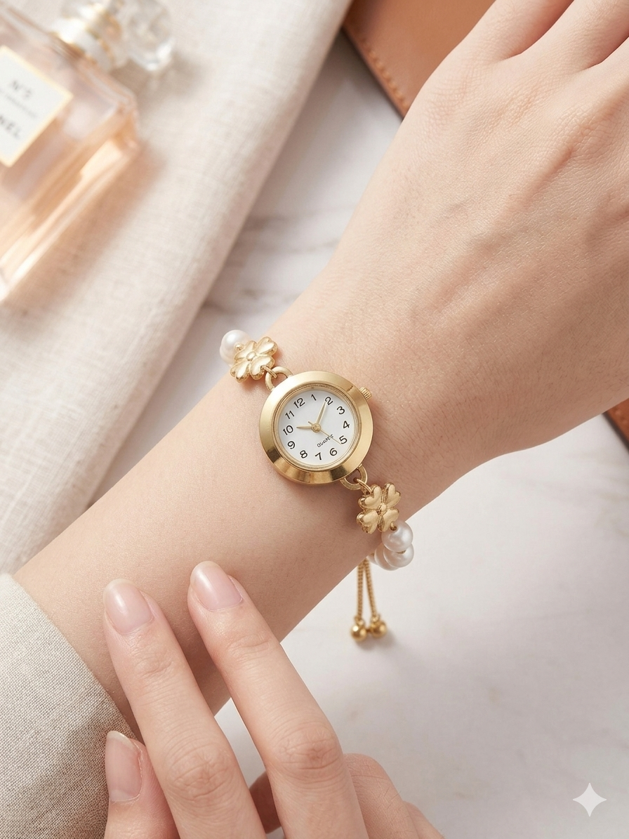 Pearl Bracelete Watch