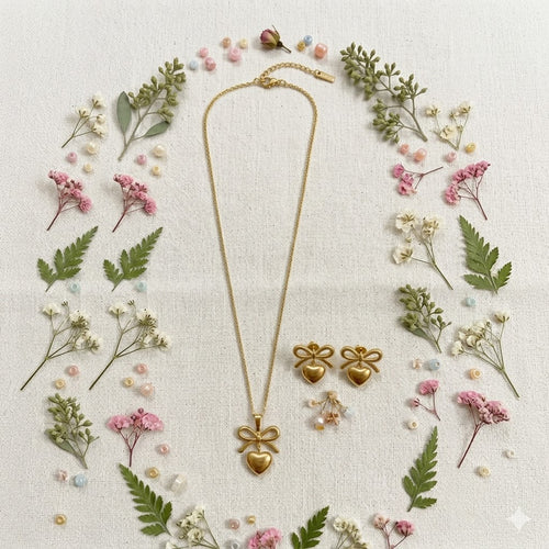 Bow & Heart Jewellery set