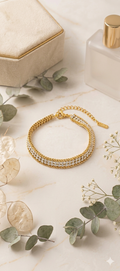 Gold Plated Double Zircon Bracelete