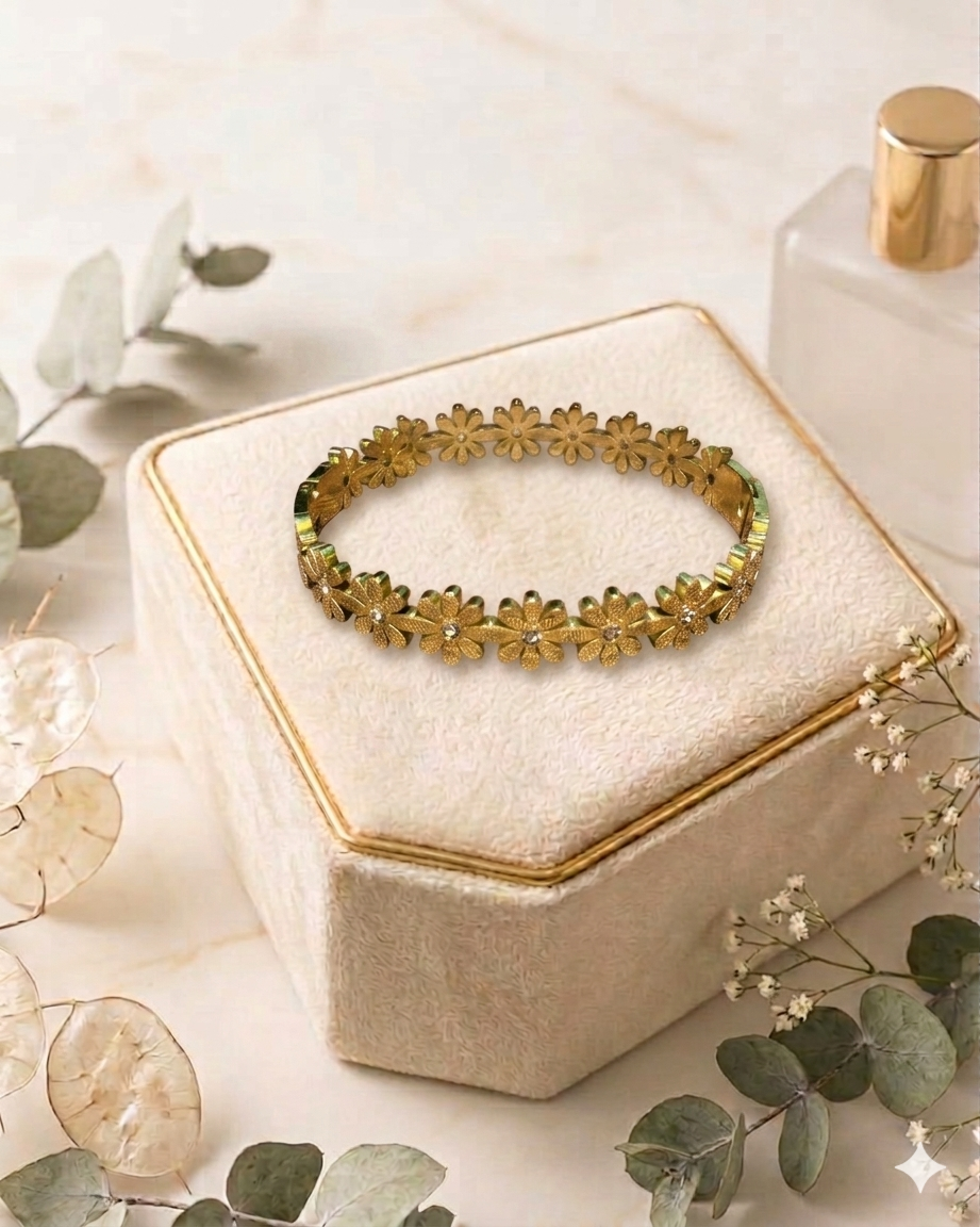 Floral Stone Bangle