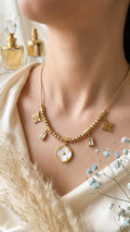 Celestial Clover Charm Necklace