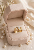 Stainless Steel Stone Ring