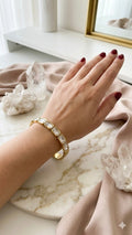 Emerald Cut Crystal Bangle